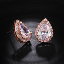 Classic Water Drop AAA CZ Crystal Stud Earring- 4 Colors - [neshe.in]