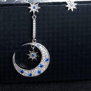 Asymetrical  Elegant Star Drop Earrings With Moon Shape Long Earings - [neshe.in]