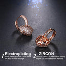 Heart Hoop AAA CZ Cubic Zirconia Convertible Earrings - 2 Colors - [neshe.in]