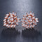 Pear Shape Hollow CZ Crystal Stud Earrings - 3 Colors - [neshe.in]