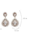 Ethnic Clear Crystal Pave Drop Party Earrings - [neshe.in]