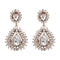 Ethnic Clear Crystal Pave Drop Party Earrings - [neshe.in]