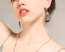 Vintage Pink Clear Crystal Drop Earring Romantic Earring - [neshe.in]