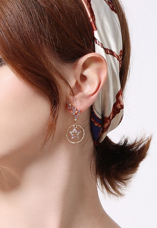 Mismatching Pink Star Earring Romantic Earring - [neshe.in]