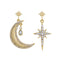 Golden Moon Star Trendy Dangle Earrings - [neshe.in]