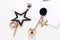 Geometric Asymmetrical Star Metal Tassel Drop Earrings - [neshe.in]
