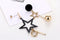 Geometric Asymmetrical Star Metal Tassel Drop Earrings - [neshe.in]