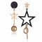 Geometric Asymmetrical Star Metal Tassel Drop Earrings - [neshe.in]