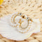 Vintage Moon Pearl Stud Star Crystal Earrings - 2 Colors - [neshe.in]