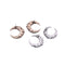 Crystal Crescent Moon Stud Earring -2 Colors - [neshe.in]