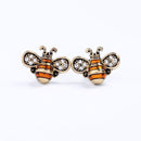 Enamel Vintage Small Bee Stud Earrings- 3 Colors - [neshe.in]