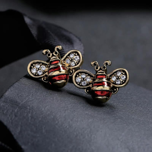 Small bee hot sale earrings