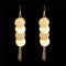 Golden Coins Round Discs Bunch Dangle Earrings - [neshe.in]
