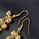 Golden Balls & Leaves Drop Dangle Earrings - [neshe.in]