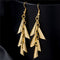 Golden Horns Dangle Drop Party Earrings - [neshe.in]