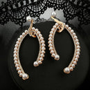Inverted Unique Pearl Drop Dangle Earring - [neshe.in]