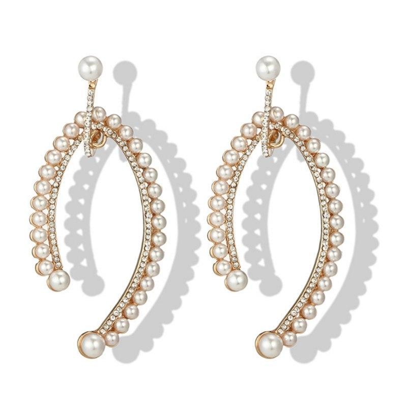 Inverted Unique Pearl Drop Dangle Earring - [neshe.in]