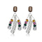 Elegant Irregular Colorful Pearls & Crystals Drop Earring - [neshe.in]