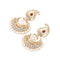 Imitation Pearl Ethnic Gold Pearl Jhumka Dangle Drop Earrings - [neshe.in]