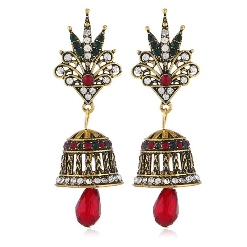 Mirrored Large Jhumki Earrings – SOKORA JEWELS