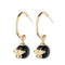Cute Hanging Bee Natural Stone Drop Earrings - 3 Colors - [neshe.in]