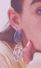 Irregular Punk Drop Acrylic Blue Stone Earrings - [neshe.in]