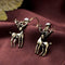 Stylish Classic Metal Buck Deer Vintage Simulated Pearl Earrings - [neshe.in]