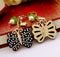 Pearl Butterfly Insect Black Vintage Earrings - [neshe.in]