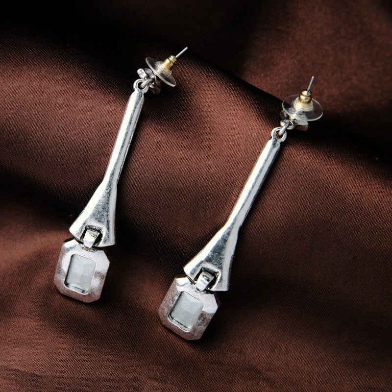 Sterling silver crystal drop earrings & matching pendant - Donna Crain  Accessories