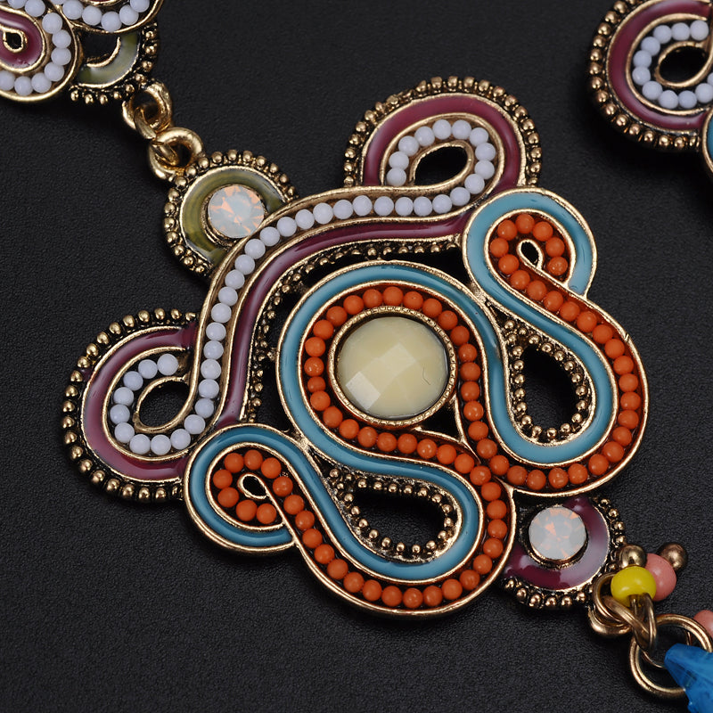 Colorful Bohemian Beads Ethnic Enamel Vintage Resin  Retro Jewelry - [neshe.in]