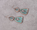 Retro Antique Bronze Plated Irregular Drop Earring - [neshe.in]