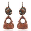 Retro Antique Bronze Plated Irregular Drop Earring - [neshe.in]