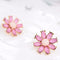 Colorful Crystal Flower Stud Earrings - 3 Colors - [neshe.in]