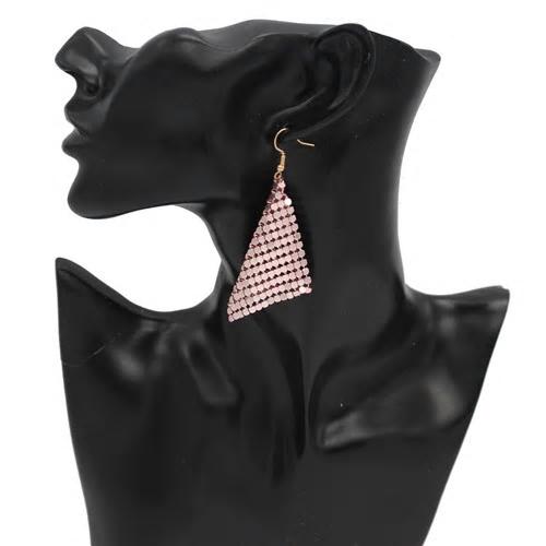 Delicate Sequin Geometric Shiny Dangle Earrings - 2 Colors - [neshe.in]