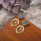 Golden Leaf Shaped Party Earring - [neshe.in]