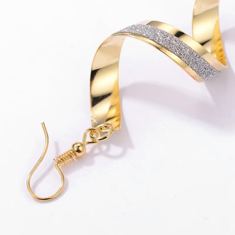 Twist Spiral Long Drop Earrings For Women Girls- 2 Colors - [neshe.in]