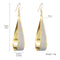 Golden Shimmery Tear Drop Earrings For Women - [neshe.in]