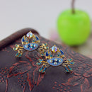Blue Crab Stud Earrings - [neshe.in]