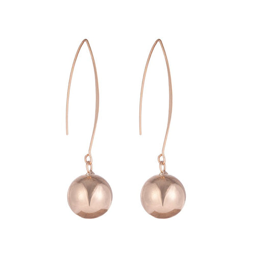Fish Hook Style Matte Golden Ball Dangle Drop Earrings – Neshe Fashion  Jewelry