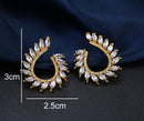Trendy AAA CZ Cubic Zircon Crystal Hoop Earrings - 2 Colors - [neshe.in]