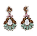 Colorful Crystals Statement Big Drop Earring - [neshe.in]