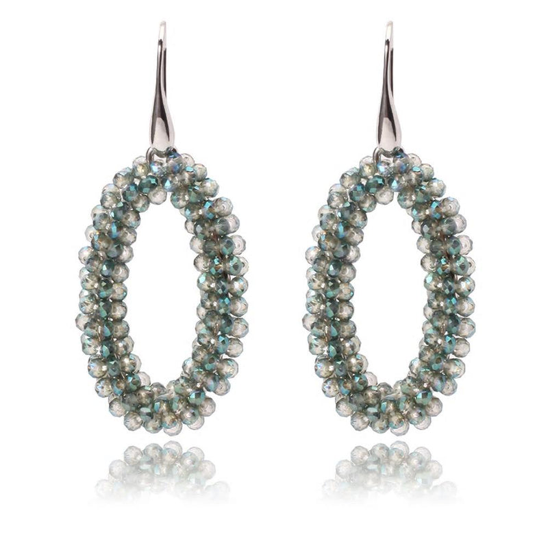 Lady Drop Crystal Beaded Earring - 2 Colors - [neshe.in]