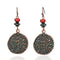 Antique Bohemian Circle Styled with Red Stone Earring - [neshe.in]