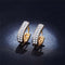Stylish Golden CZ Zircon Hoop Earrings - [neshe.in]