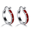 Shining Round Circle Silver Hoop Earrings - 2 Colors - [neshe.in]