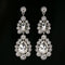 Ethnic Crystal Drop Silver Flower Earring - [neshe.in]