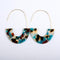 U-Shape Acrylic Drop Hook Style Drop Earrings - 3 Colors - [neshe.in]