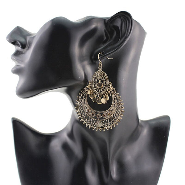 Vintage Hollowed Metal Classical Fashion Earring - [neshe.in]