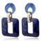 Acrylic Hollow Geometric Drop Dangle Earrings - 2 Colors - [neshe.in]