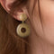 Golden  Round Party Wear Hoop Earring - [neshe.in]